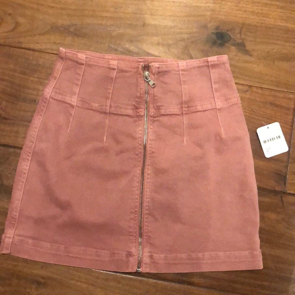 NWT Free people mini skirt with zipper